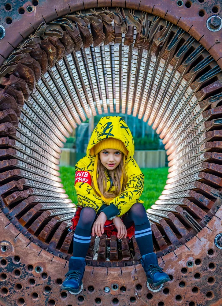 Photo of a child in a park in Baku