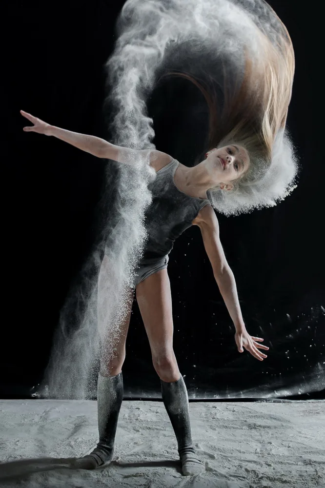 Studio flour photoshoot in Baku