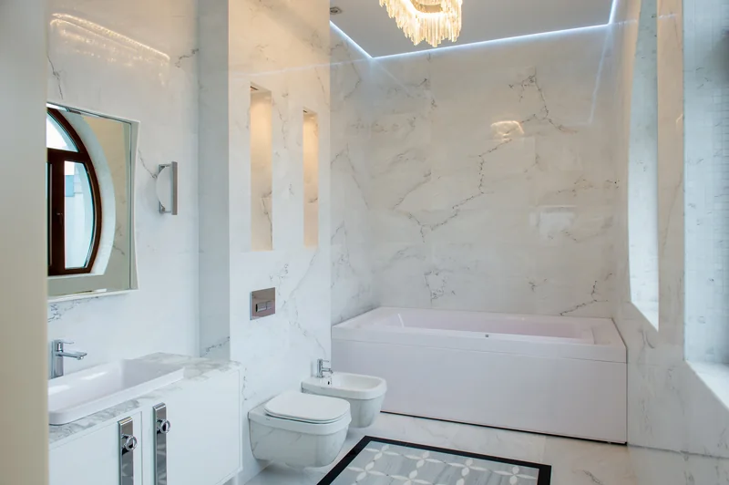 Mərmər naxışlı hamam otağı